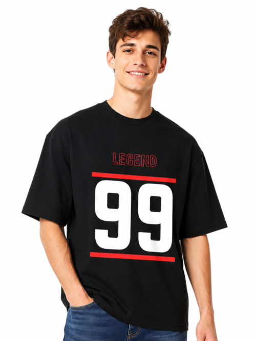 black oversized t shirt for men