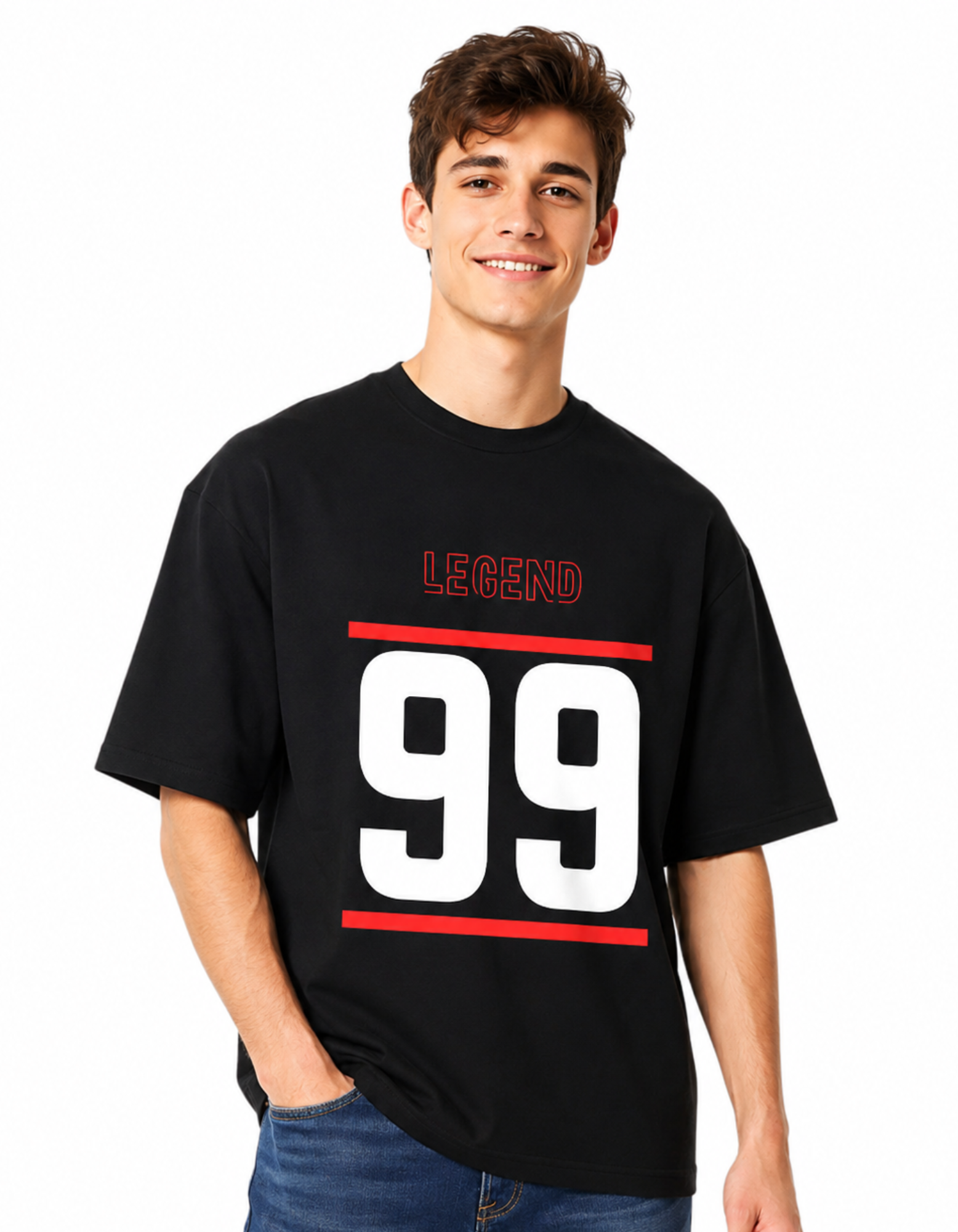 black oversized t shirt for men