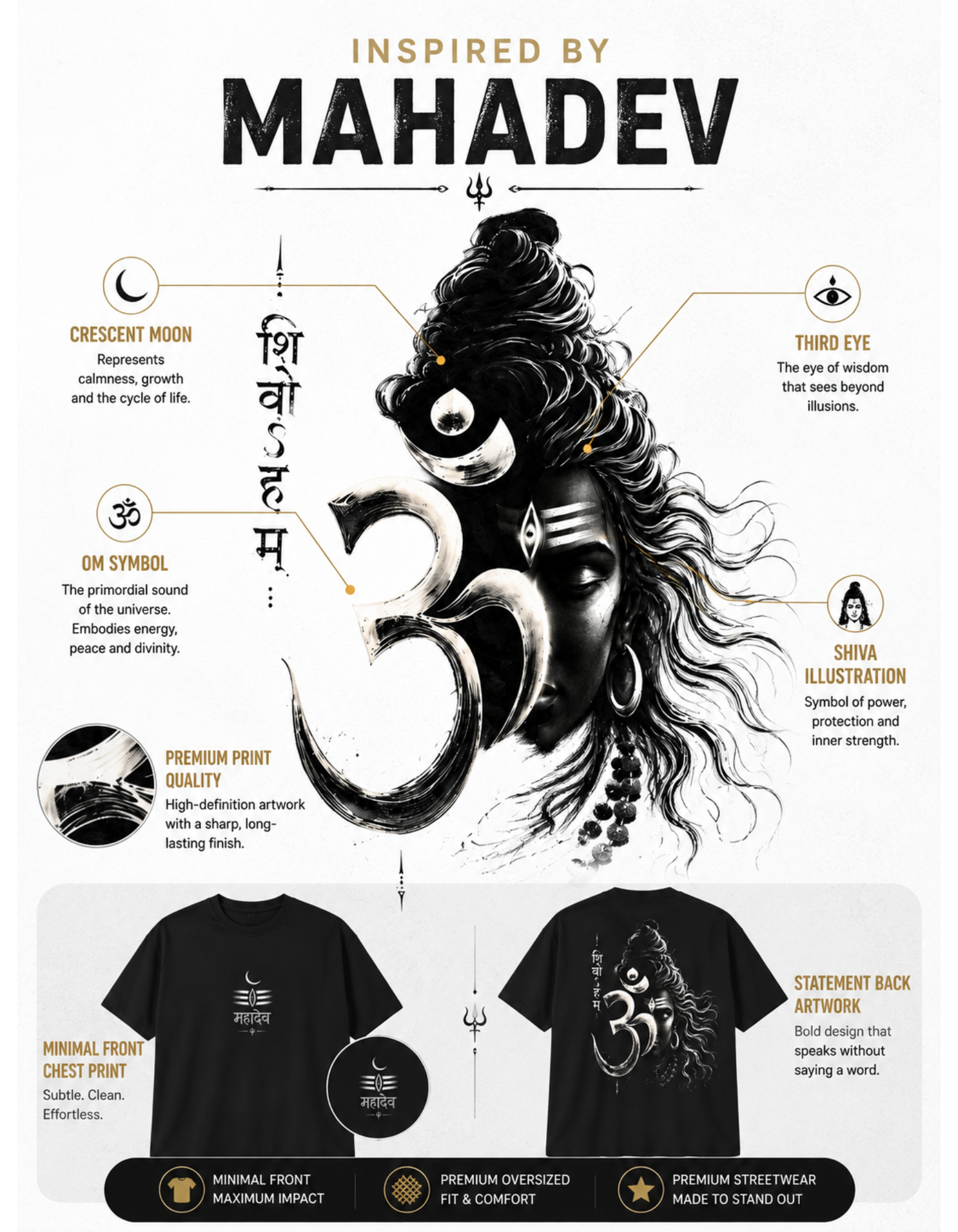 Oversized Shiva tshirt online India