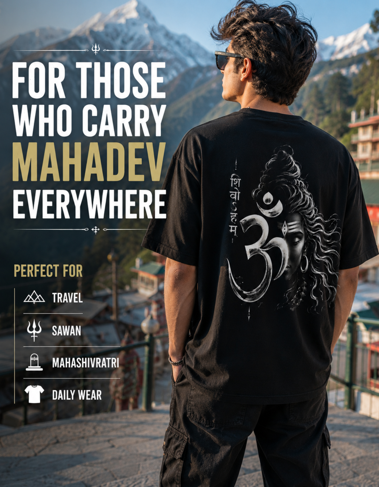 Lord Shiva oversized t shirt India