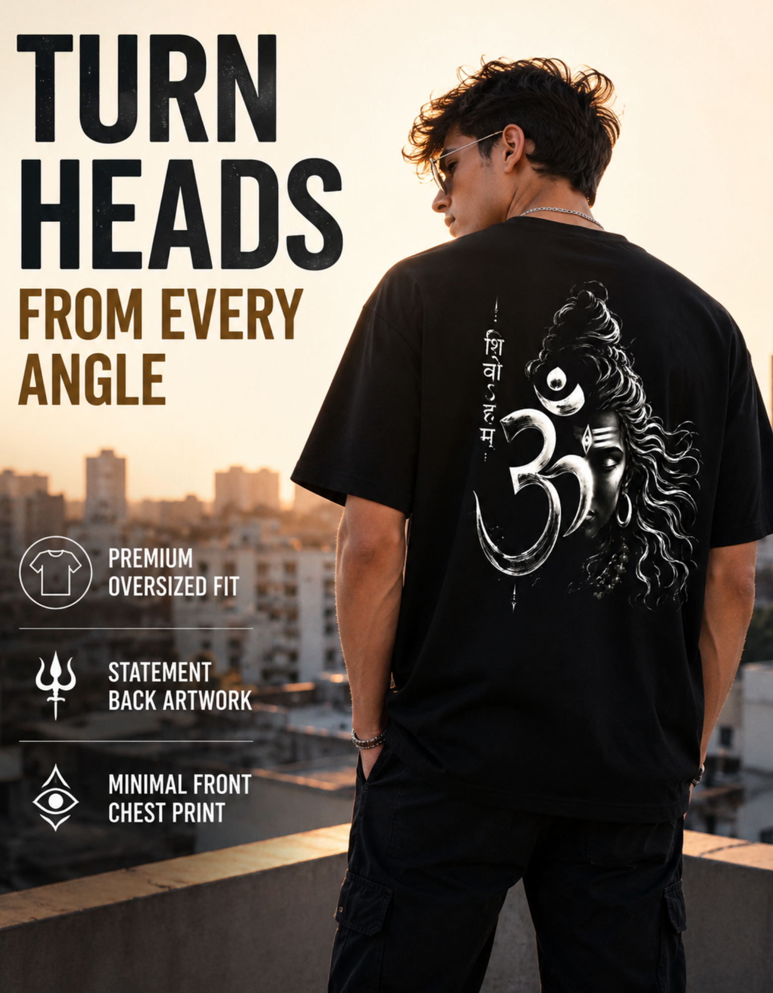 Black Shiva oversized t shirt