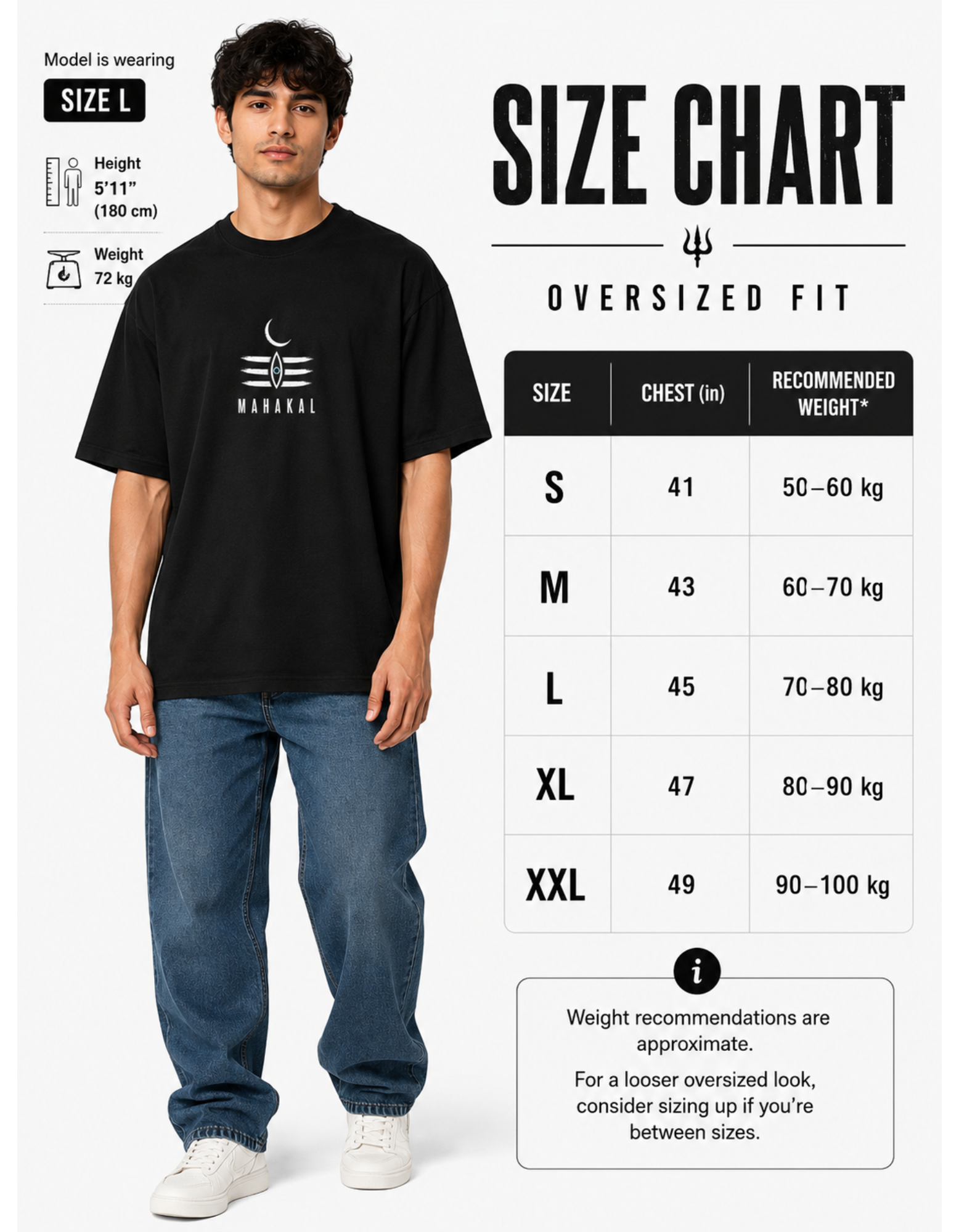 Cotton oversized Shiva tshirt