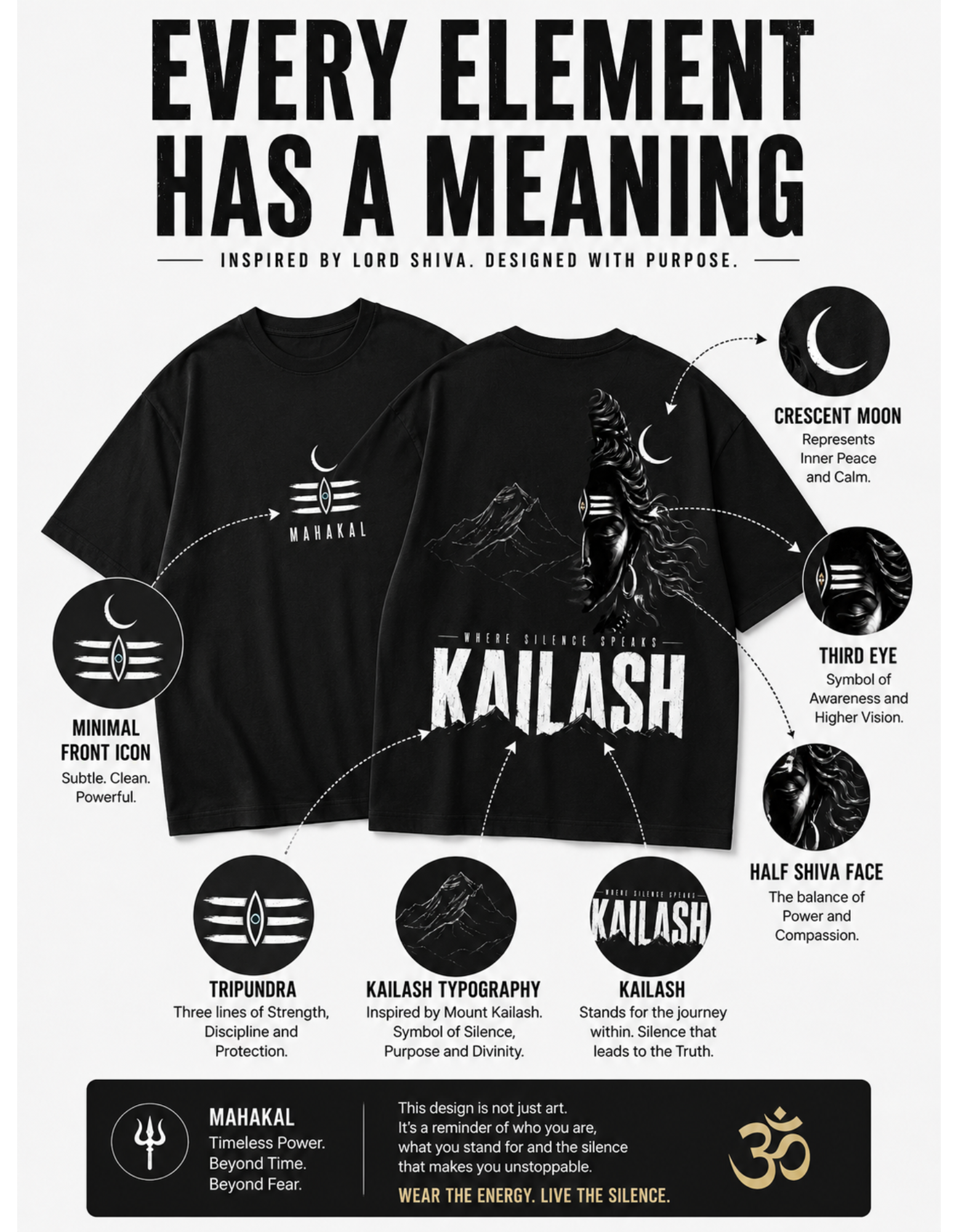 Spiritual oversized t shirt men