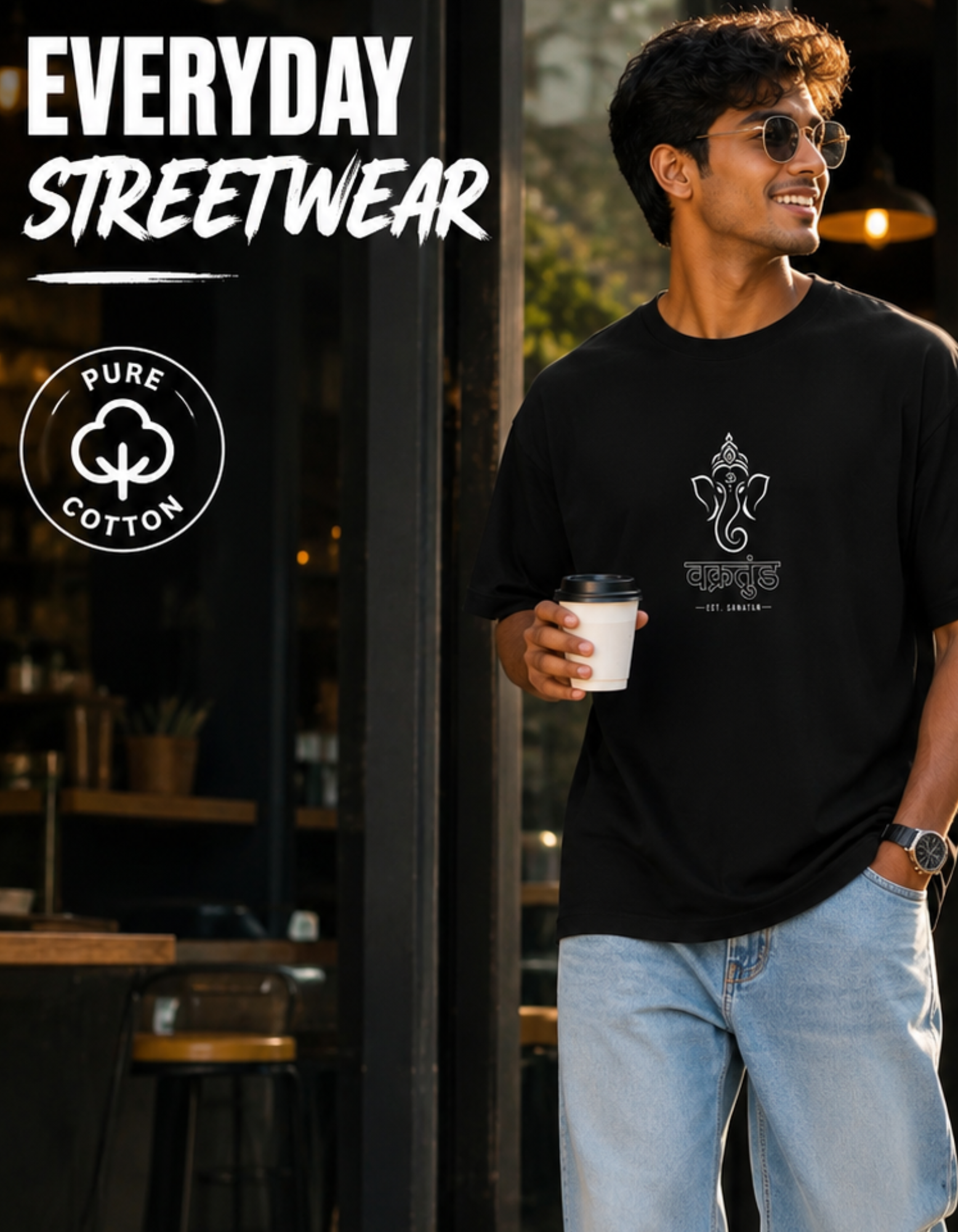 Premium oversized Lord Ganesha T Shirt