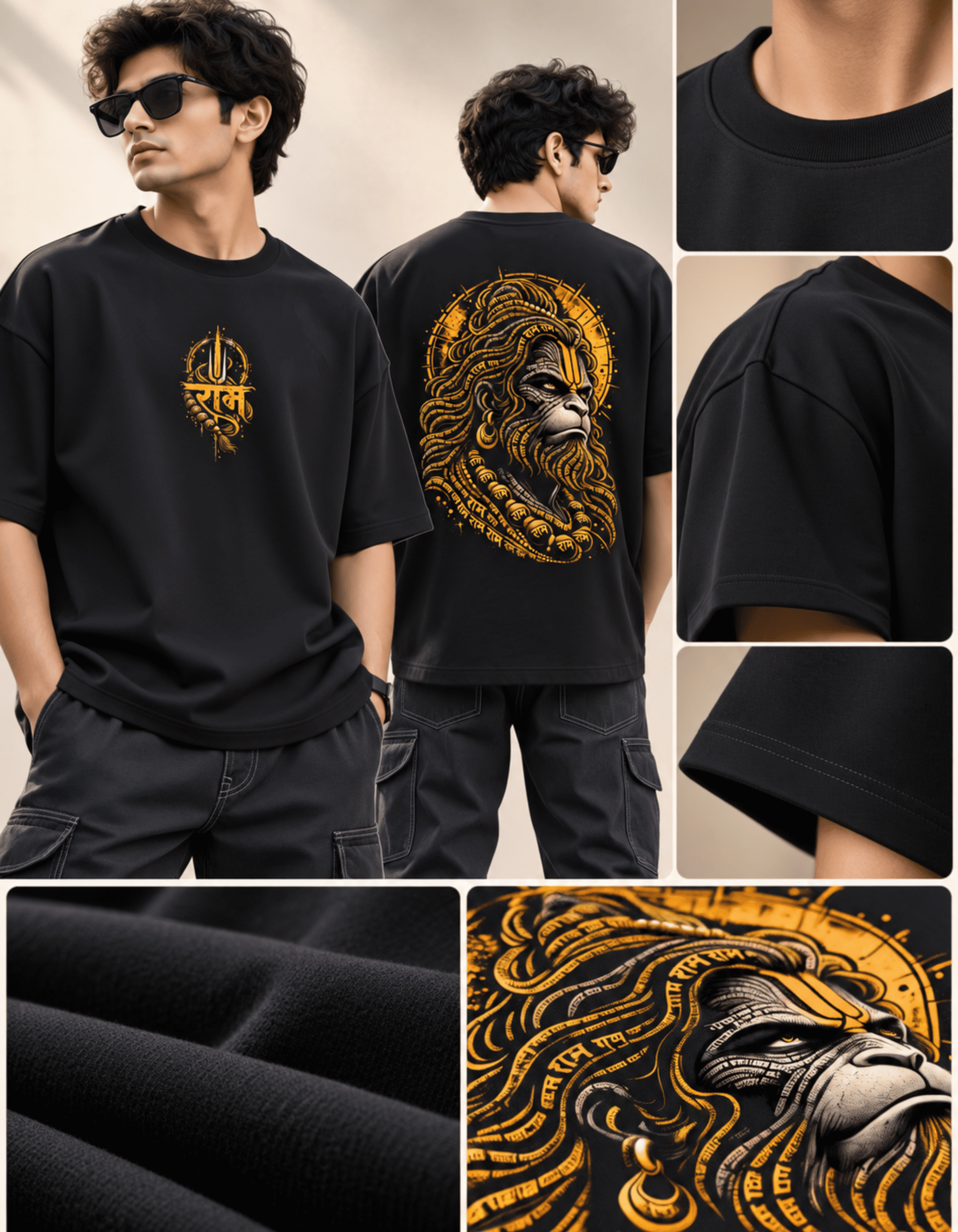 Hanuman t shirt back design