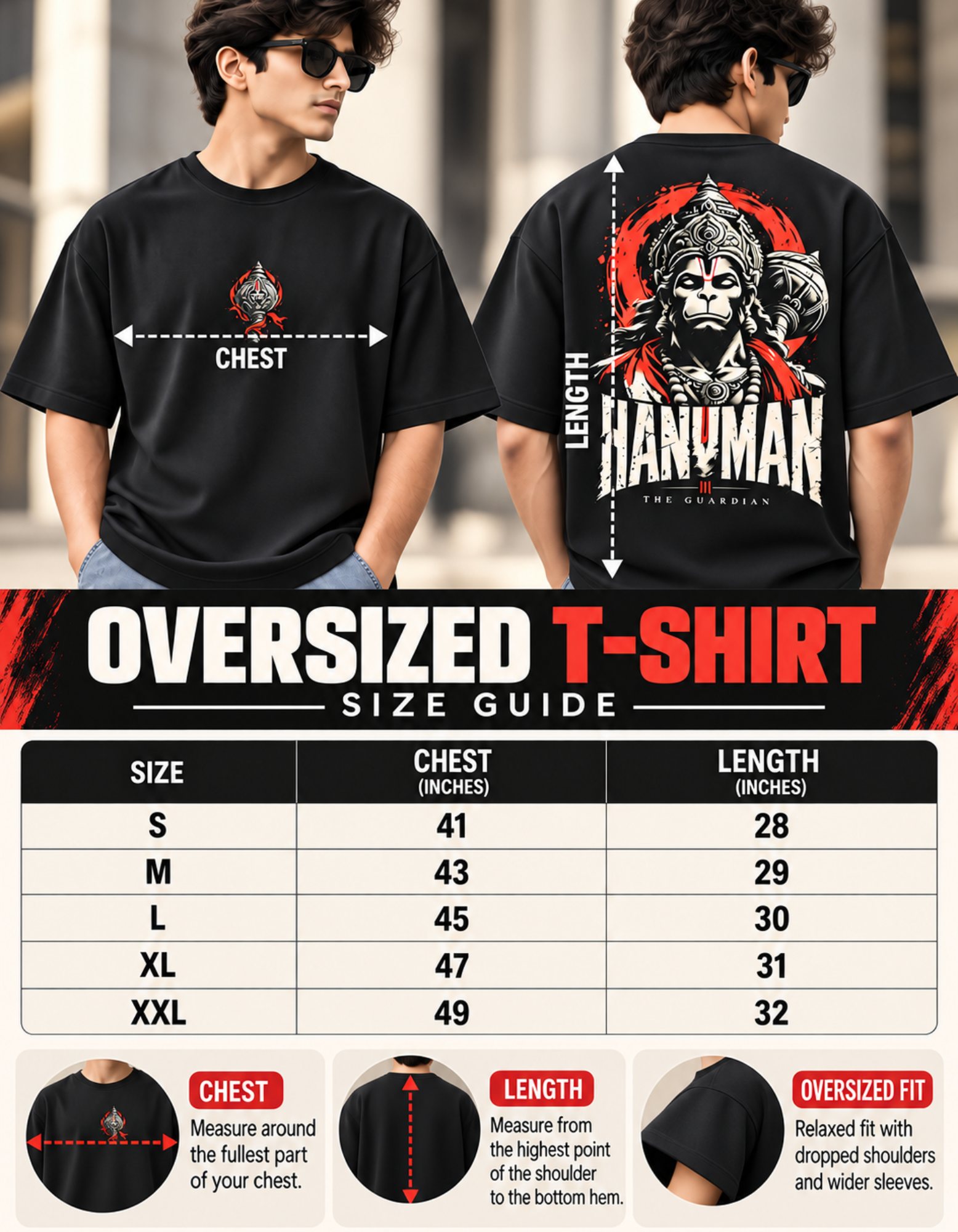 Hanuman graphic streetwear tee