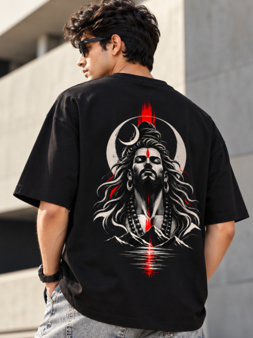 black Shiva oversized T-shirt