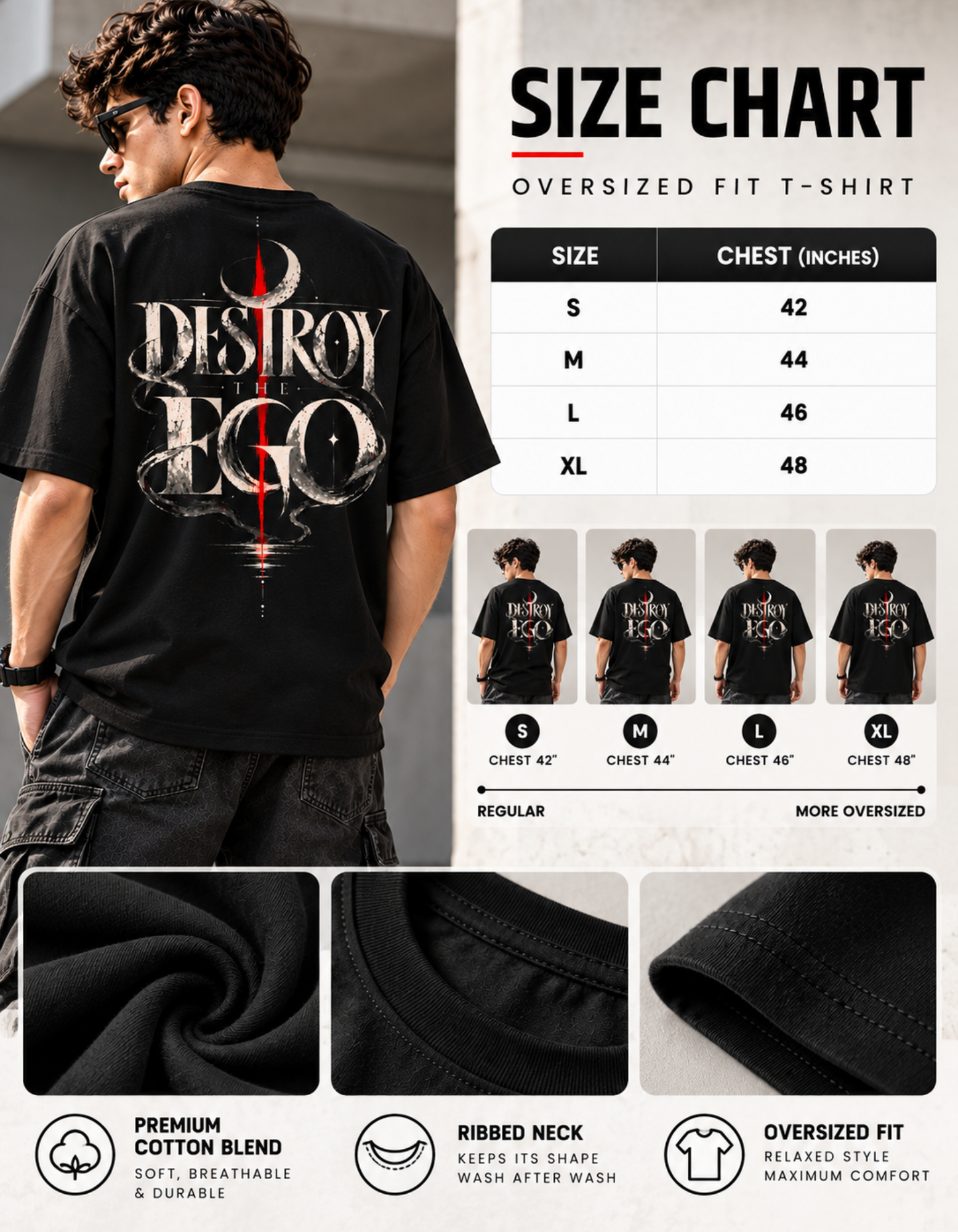 destroy the ego t shirt design