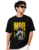 MS Dhoni Oversized T Shirt for Men | Premium Cotton Black Cricket Graphic Tee
