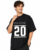 Riwazah Black Oversized Cotton T Shirt for Men | BEST PLAYER 20 Premium Graphic Tee